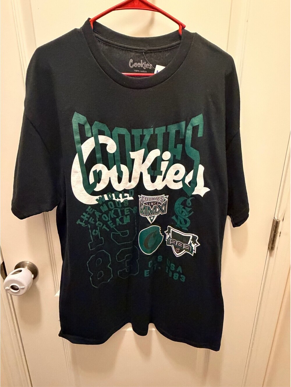 Cookies SF Mens Black Graphic T-Shirt Est 1983 Short Sleeve Cotton XL